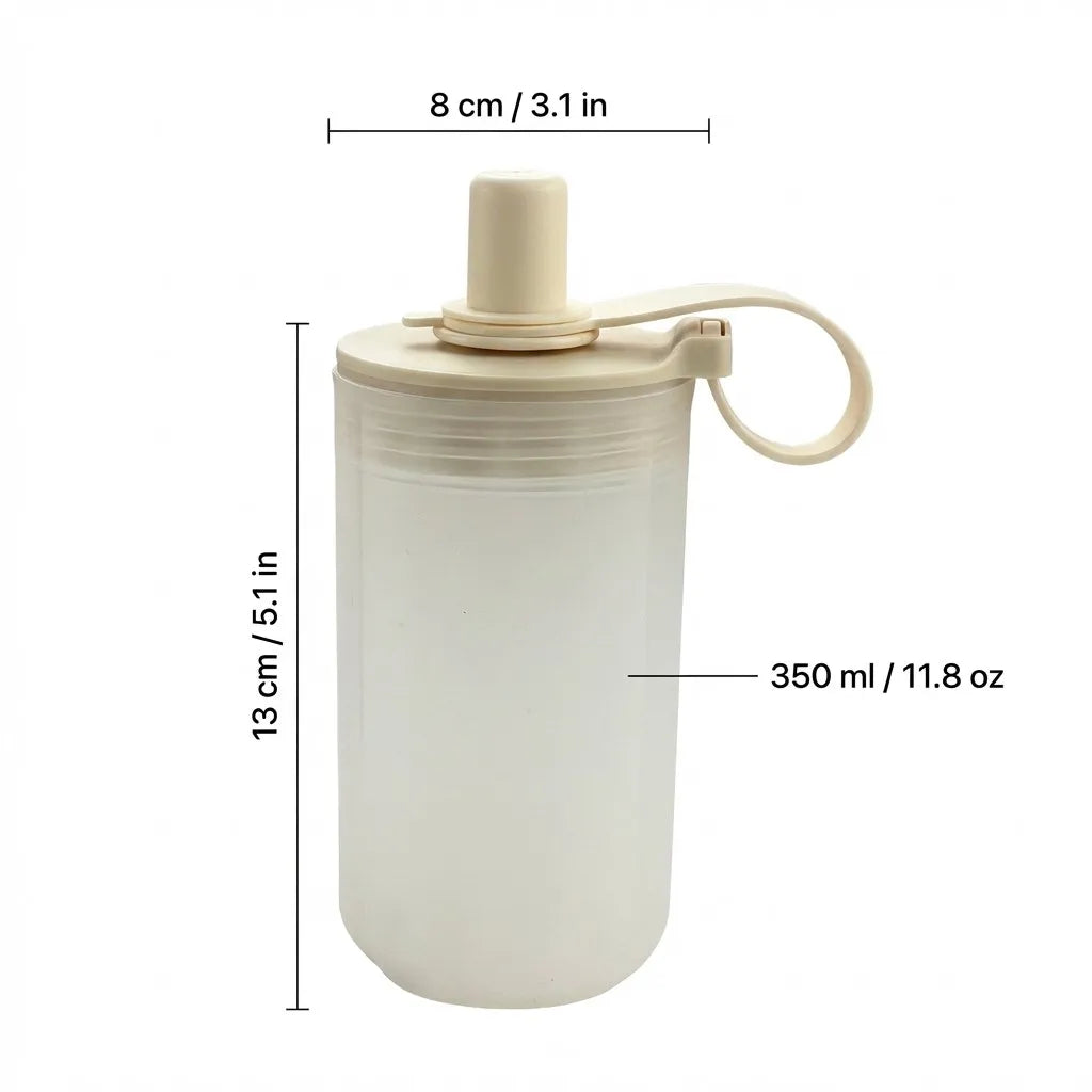 Clear Plastic Reusable Travel Mug | Leak-Proof Cup with Straw and Handle