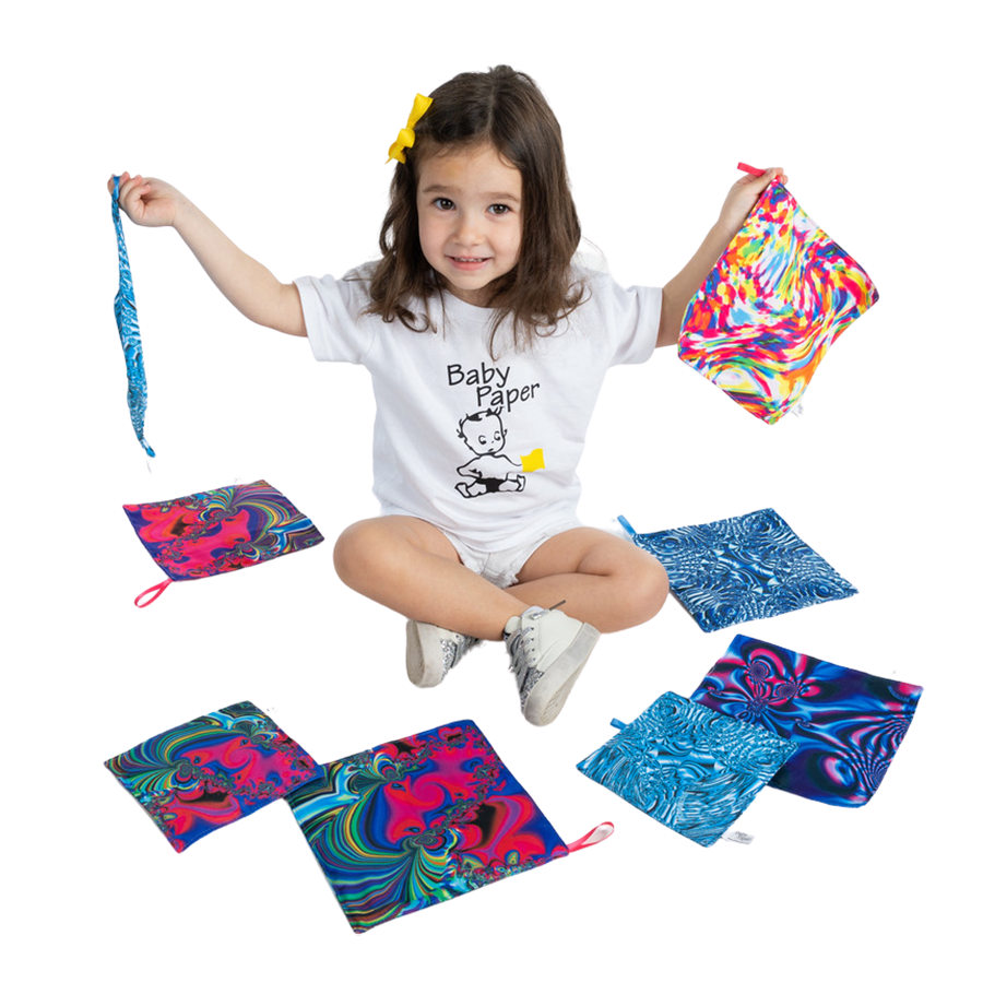 Larger Sized Baby Paper-Blue Journey by Laurence Gartel